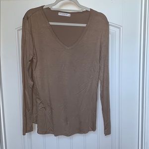 Long Sleeve Taupe T-shirt